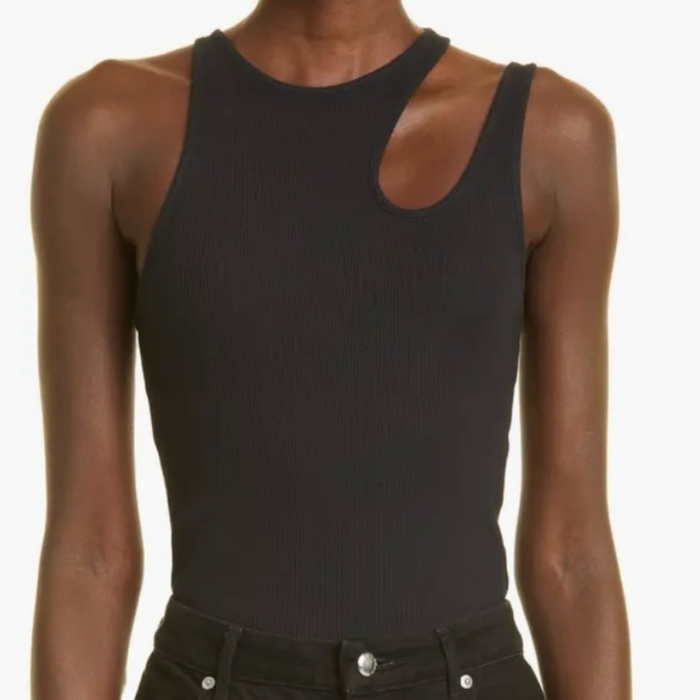 K.NGSLEY Black Cutout Tank Top